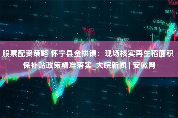 股票配资策略 怀宁县金拱镇：现场核实再生稻面积 保补贴政策精准落实_大皖新闻 | 安徽网